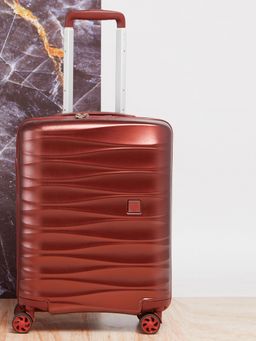 Roncato - STELLAR Red Color Polycarbonate Material Hard 21" Cabin Size Trolley