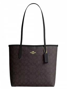 Coach - Dark Brown City Medium Tote Bag