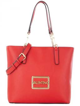 Mario Valentino - Red Princesa Top Zip Large Tote Bag