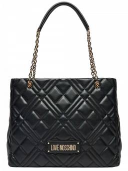 Love Moschino - Black Logo Top Zip Large Tote Bag