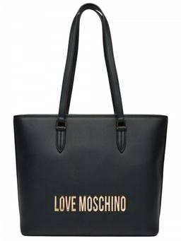 Love Moschino - Black Logo Top Zip Large Tote Bag