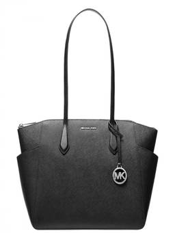 Michael Kors - Black Marilyn Top Zip Medium Tote Bag