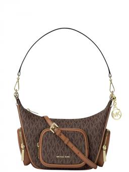 Michael Kors - Dark Brown Merritt Convertible Small Shoulder Bag