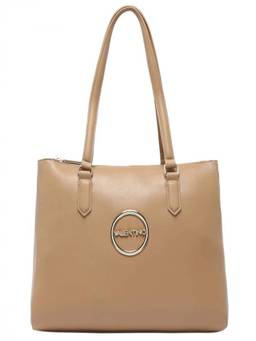 Mario Valentino - Beige Moses Top Zip Large Tote Bag