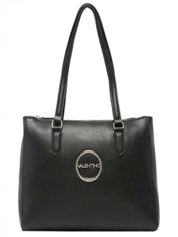 Mario Valentino - Black Moses Top Zip Large Tote Bag