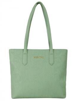 Mario Valentino - Green Pansy Top Zip Large Tote Bag