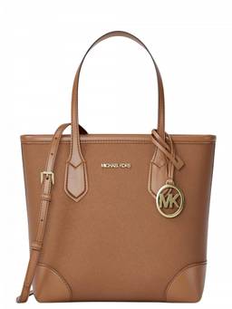 Michael Kors - Brown Eva Top Zip Extra Small Tote Bag
