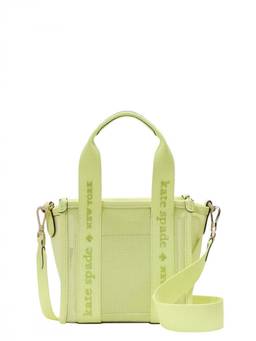 Kate Spade - Light Green Kip Mesh Top Zip Mini Tote Bag