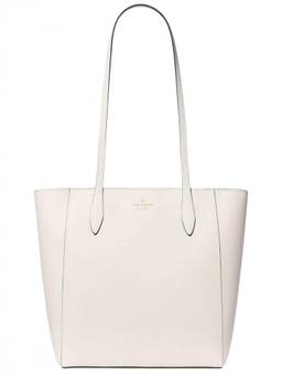 Kate Spade - White Dana Top Zip Large Tote Bag