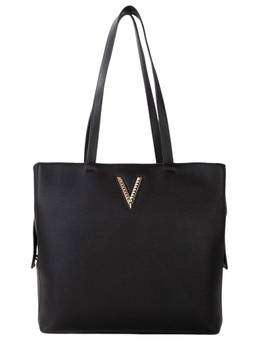Mario Valentino - Black Oregon Top Zip Large Tote Bag