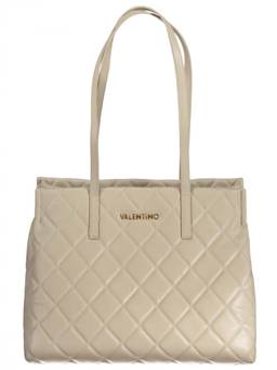 Mario Valentino - Beige Ocarina Top Zip Large Tote Bag