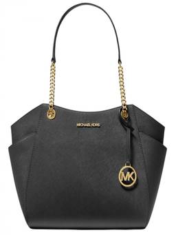 Michael Kors - Black Jet Set Top Zip Large Tote Bag