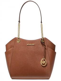 Michael Kors - Brown Jet Set Top Zip Large Tote Bag