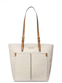 Michael Kors - White Jet Set Medium Tote Bag