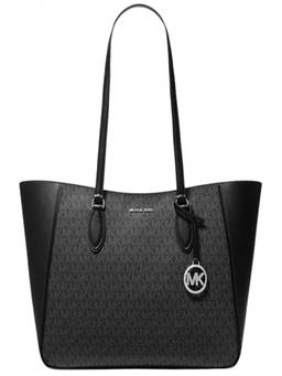 Michael Kors - Black Jet Set Travel Top Zip Large Tote Bag