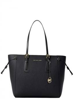 Michael Kors - Black Voyager Top Zip Large Tote Bag