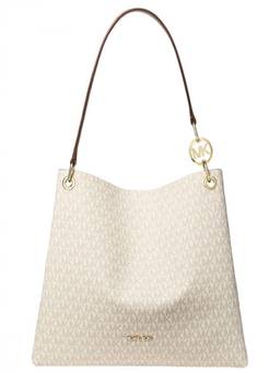 Michael Kors - White Christina Large Shoulder Bag