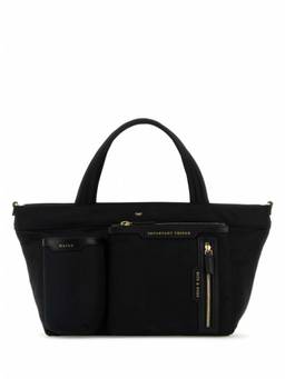 Anya Hindmarch - Black Multi Pocket Top Zip Tote Bag