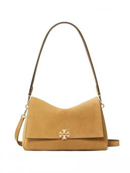 TORY BURCH - Light Brown Charlie Medium Shoulder Bag