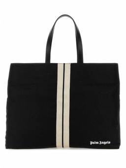 Palm Angels - Black Track Cotton Tote Bag