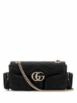 Gucci - Black Gg Marmont Small Shoulder Bag
