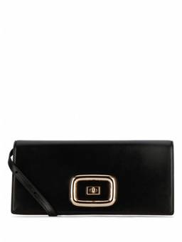 Roger Vivier - Black Embossed Logo Shoulder Bag