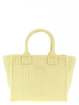 Pinko - Yellow Love Birds Top Zip Small Tote Bag