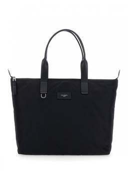Dolce&Gabbana - Black Logo Plaque Top Zip Tote Bag