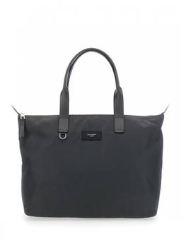 Dolce&Gabbana - Dark Grey Logo Plaque Top Zip Tote Bag