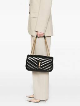 Saint Laurent - Black Loulou Medium Shoulder Bag