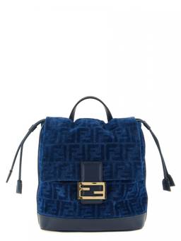 Fendi - Blue FF Flocked Backpack