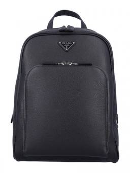 PRADA - Black Logo Backpack