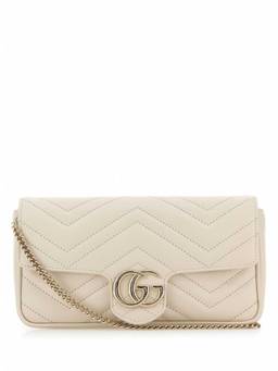 Gucci - White Gg Marmont Small Shoulder Bag