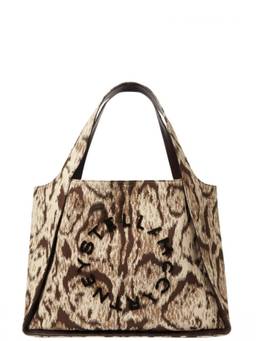Stella McCartney - Leopard Print Logo Large Tote Bag