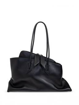 THE ATTICO - Black La Passeggiata Top Zip Medium Tote Bag