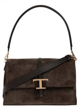 TOD'S - Brown T Timeless Large Shoulder Bag