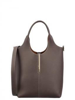 TOD'S - Dark Brown Leather Mini Tote Bag