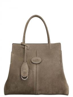 TOD'S - Grey Logo Small Tote Bag