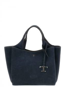 TOD'S - Dark Blue T Timeless Mini Tote Bag