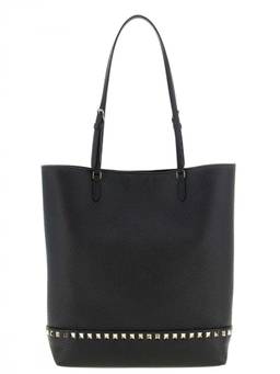 Valentino Garavani - Black Rockstud Medium Tote Bag