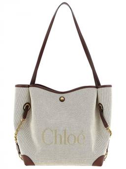 Chloe - Beige Clover Large Tote Bag