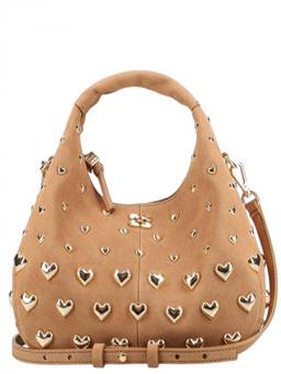Ganni - Beige Logo Mini Hobo