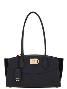 Ferragamo - Black Studio Medium Shoulder Bag