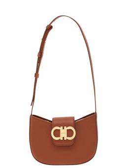 Ferragamo - Brown Gancini Mini Shoulder Bag
