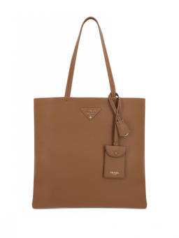 PRADA - Brown Logo Tote Bag