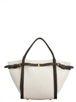 TOD'S - White Logo Small Tote Bag
