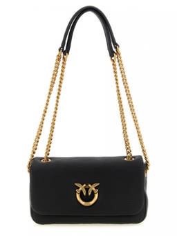 Pinko - Black Love Birds Shoulder Bag