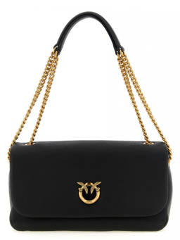 Pinko - Black Love Birds Shoulder Bag