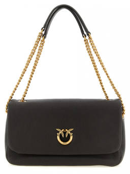 Pinko - Dark Brown Love Birds Medium Shoulder Bag