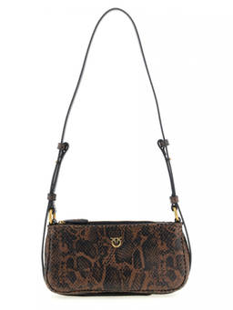 Pinko - Brown Logo Small Shoulder Bag